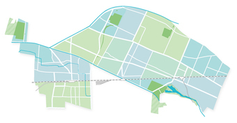 武蔵野市の地図。吉祥寺駅、三鷹駅、武蔵境駅を表示しています。