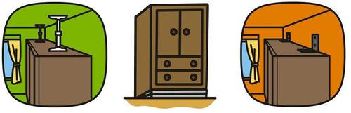 転倒防止器具のイラスト