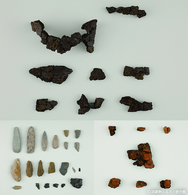 石器と土器の写真