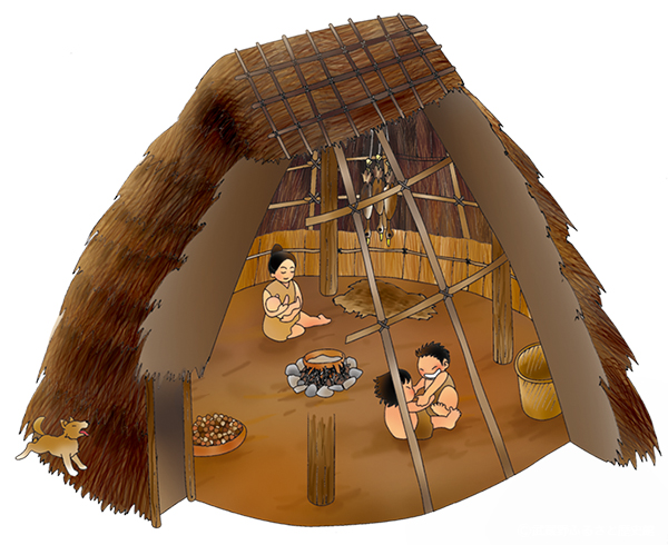 竪穴住居イラストの写真