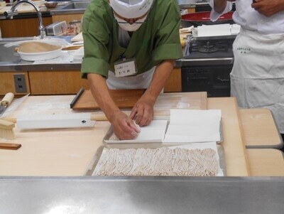 そば打ちの写真