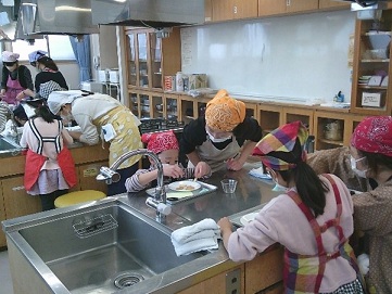 調理実習の写真