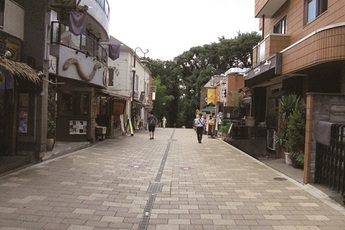 無電柱化された市道の写真