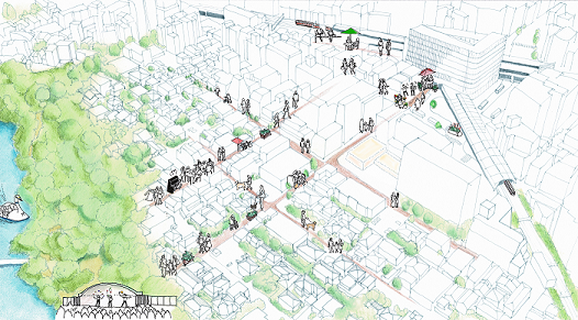 画像：パークエリアの鳥瞰図