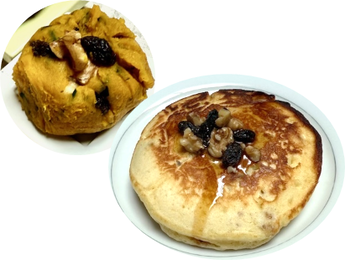 ドライフルーツとナッツ入りのお菓子の写真