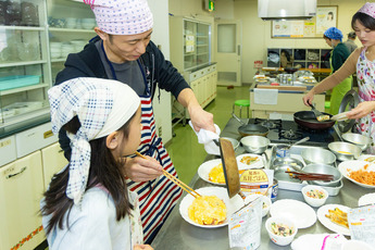 調理実習の写真