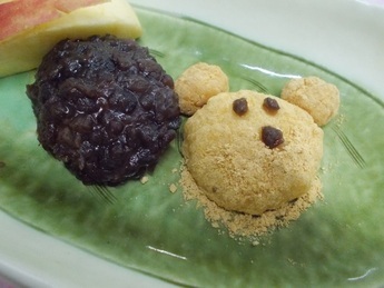 調理実習で作るおはぎの写真