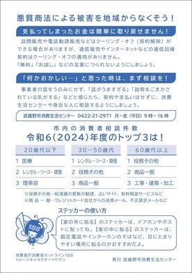 消費者被害ステッカー裏