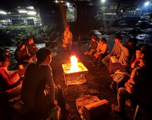 次世代担い手キャンプ ハイキングの様子