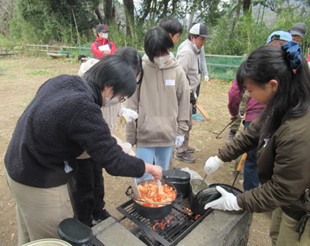 Advanced Camp 野外炊事の様子