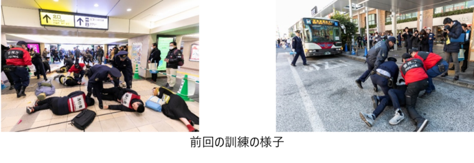 写真:前回の訓練の様子