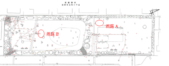 雨庭の位置図