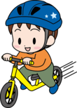 イラスト：キックバイクに乗る子ども